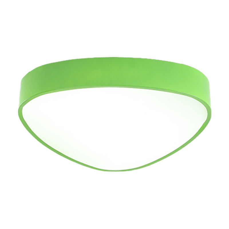 Modern LED Triangle Ceiling Lamp - Red/Blue/Green - Acrylic Flush Mount for Hallway