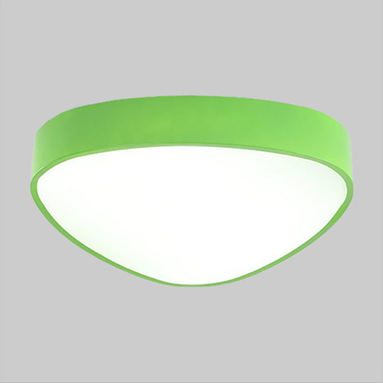 Modern LED Triangle Ceiling Lamp - Red/Blue/Green - Acrylic Flush Mount for Hallway