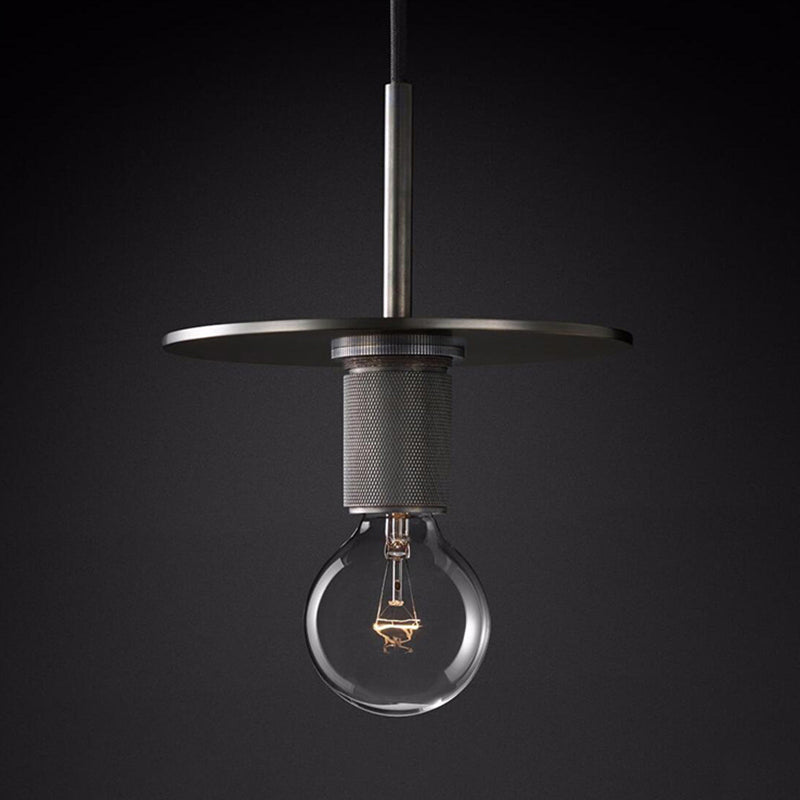 Traditional Metal Hanging Globe Light - Black/Brass/Chrome Finish Ceiling Suspension Lamp For Living