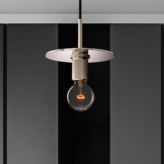 Traditional Metal Hanging Globe Light - Black/Brass/Chrome Finish Ceiling Suspension Lamp For Living