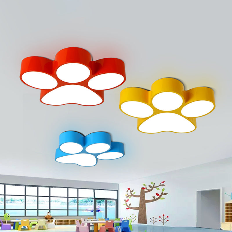 Hallway Home Paw LED Flushmount Ceiling Light - Acrylic, Kids' Lovely Design