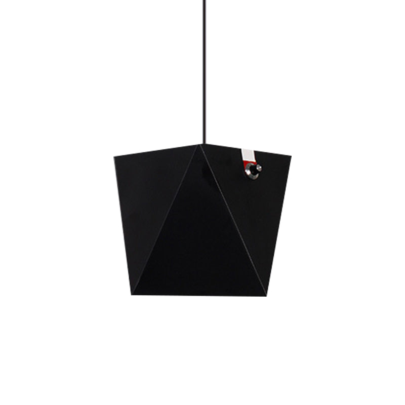 Nordic Led Pendant Light In Metallic Trapezoid Shape With Warm/White Lighting