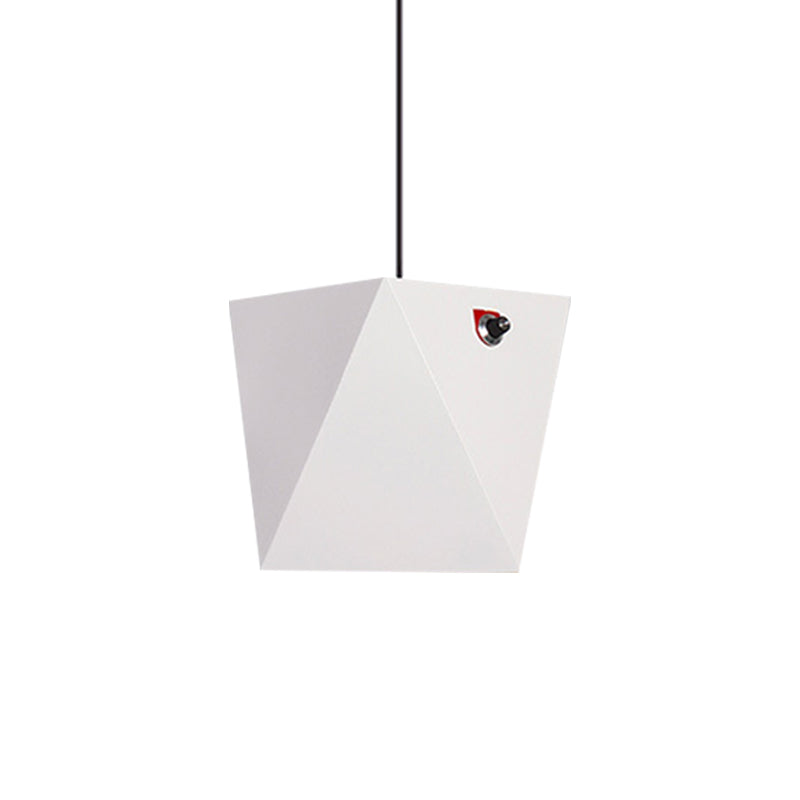 Nordic Led Pendant Light In Metallic Trapezoid Shape With Warm/White Lighting