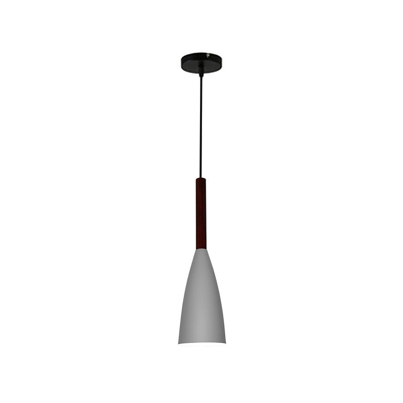 Modern Grey/White/Pink Tapered Pendant Light Fixture For Chic Table Decor