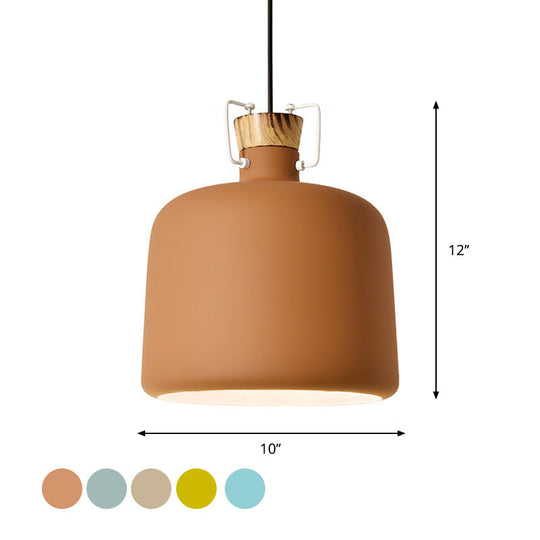 Blue/Gold/Brown Wine Jar Pendant Light With Cork Detailing