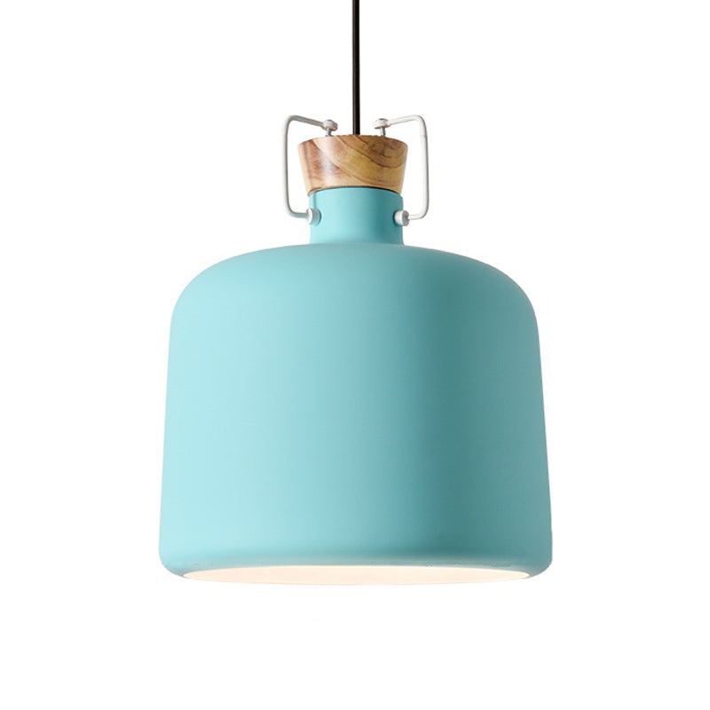 Blue/Gold/Brown Wine Jar Pendant Light With Cork Detailing