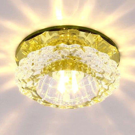 Crystal Floral Flush Mount Ceiling Fixture