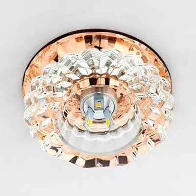 Crystal Floral Flush Mount Ceiling Fixture