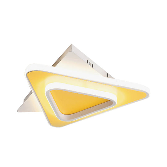Modern Geometric Flush Nordic Metal & Acrylic Integrated LED Ceiling Light