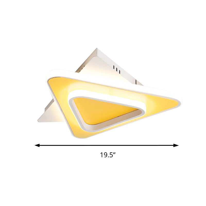 Modern Geometric Flush Nordic Metal & Acrylic Integrated LED Ceiling Light