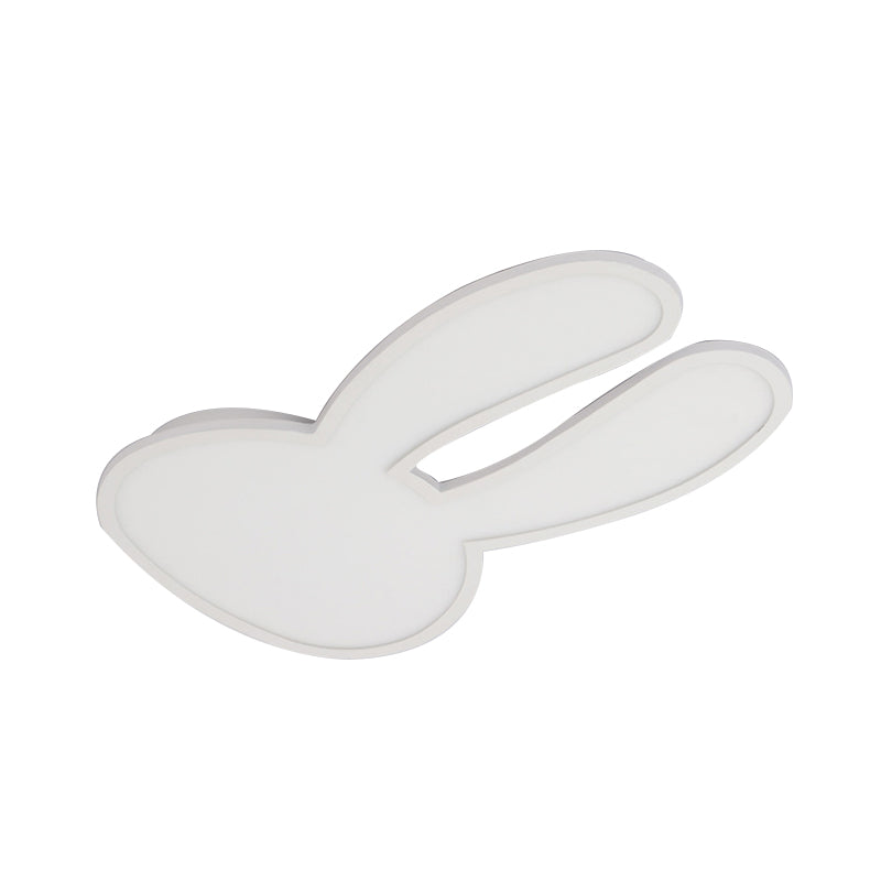 Bunny Ceiling Lamp for Baby Girl's Room - Acrylic LED Mount Light with Eye-Care Technology