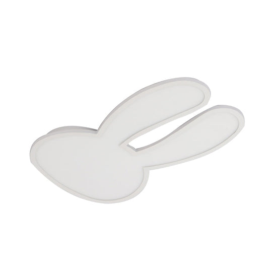 Bunny Ceiling Lamp for Baby Girl's Room - Acrylic LED Mount Light with Eye-Care Technology