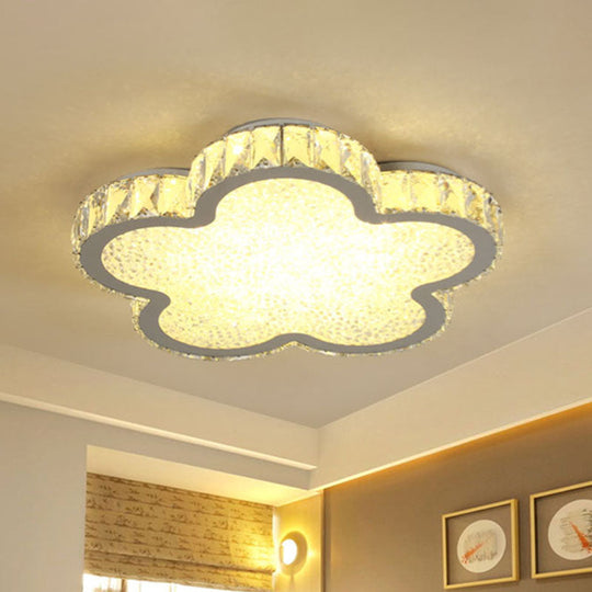 Modern Crystal-Encrusted Led Ceiling Lamp With Dimming & Remote - Available In 3 Sizes Warm/White