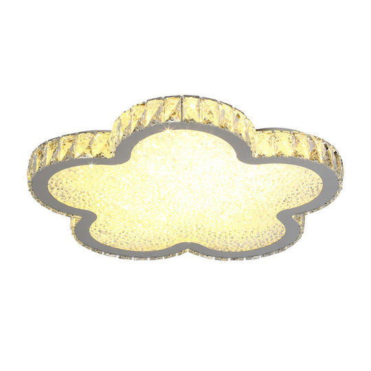 Modern Crystal-Encrusted LED Ceiling Lamp with Dimming & Remote - Available in 3 Sizes & Warm/White Light