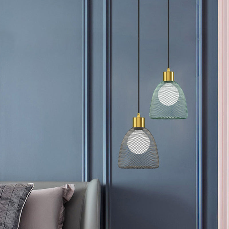 Modern Metallic Bell Pendant Light Fixture - Black/White Perfect For Dining Room Black