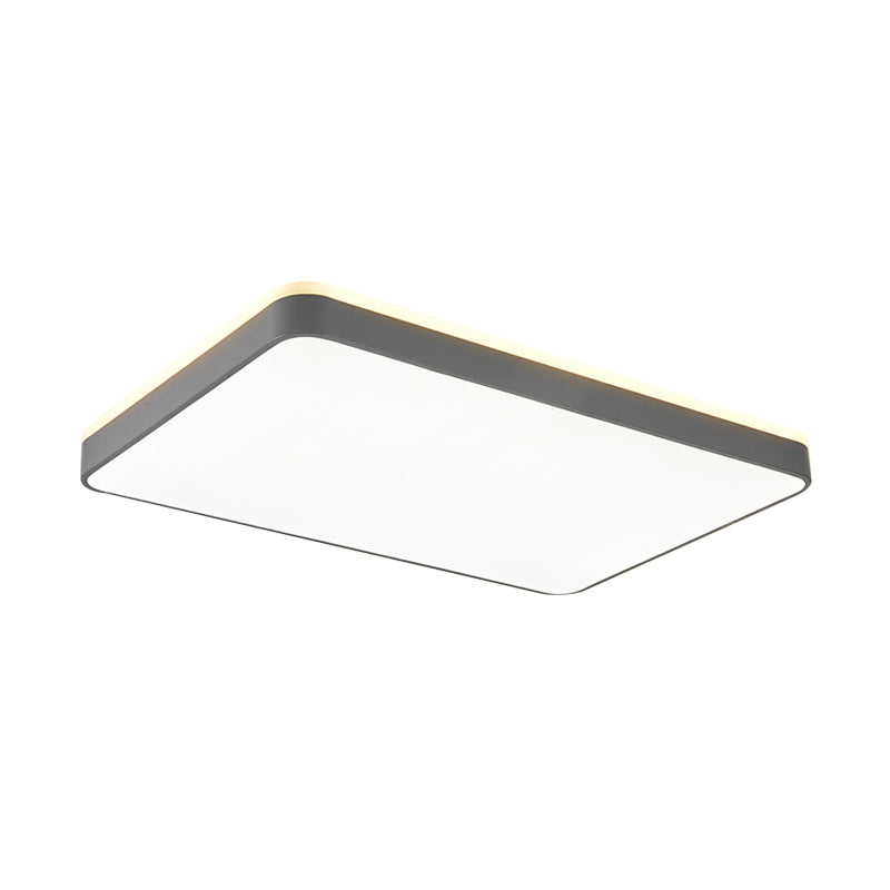 LED Acrylic Ceiling Lamp: Modern Simplicity, Flush-Mounted, Grey/White, Warm/White Light - Bedroom Lighting Solution