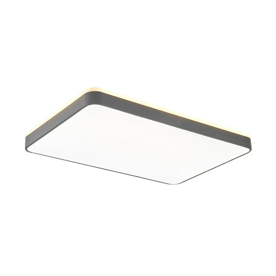 LED Acrylic Ceiling Lamp: Modern Simplicity, Flush-Mounted, Grey/White, Warm/White Light - Bedroom Lighting Solution