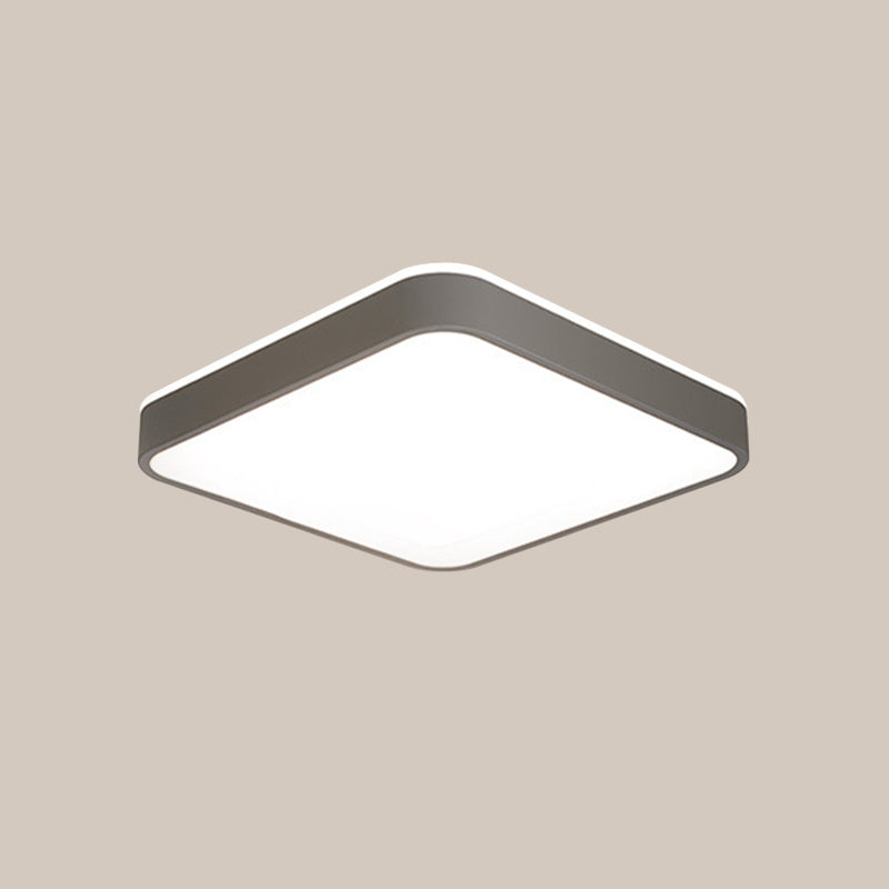 Led Acrylic Ceiling Lamp: Modern Simplicity Flush-Mounted Grey/White Warm/White Light - Bedroom