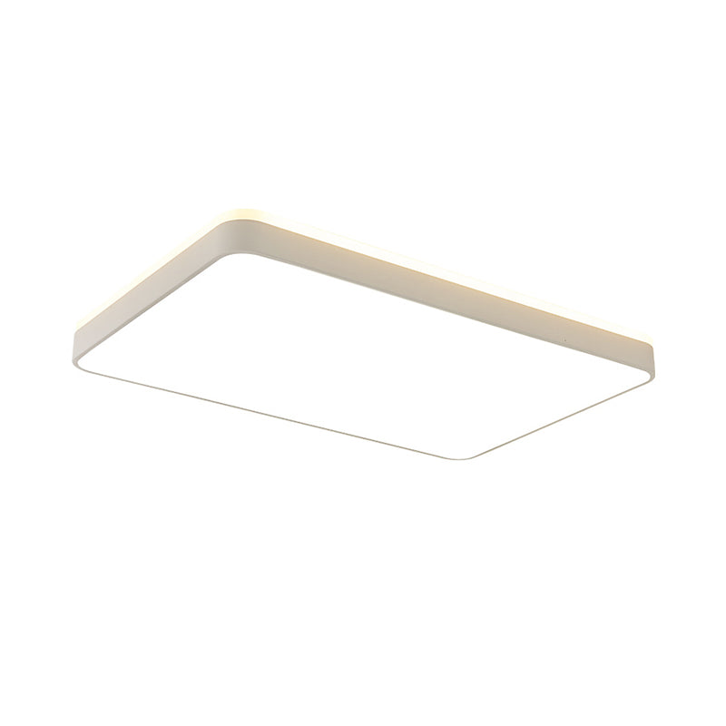 Led Acrylic Ceiling Lamp: Modern Simplicity Flush-Mounted Grey/White Warm/White Light - Bedroom