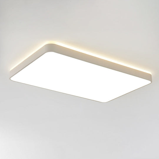 LED Acrylic Ceiling Lamp: Modern Simplicity, Flush-Mounted, Grey/White, Warm/White Light - Bedroom Lighting Solution