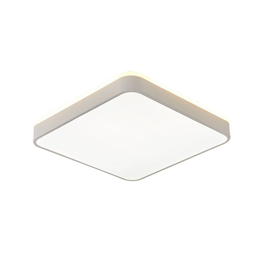 Led Acrylic Ceiling Lamp: Modern Simplicity Flush-Mounted Grey/White Warm/White Light - Bedroom