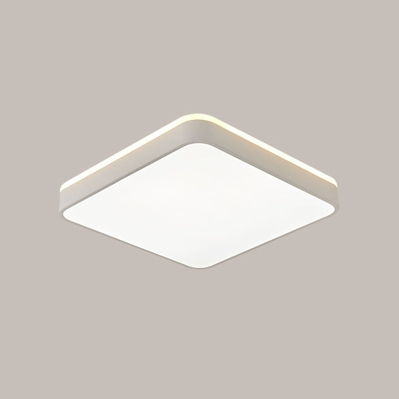 LED Acrylic Ceiling Lamp: Modern Simplicity, Flush-Mounted, Grey/White, Warm/White Light - Bedroom Lighting Solution