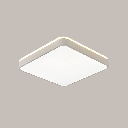 LED Acrylic Ceiling Lamp: Modern Simplicity, Flush-Mounted, Grey/White, Warm/White Light - Bedroom Lighting Solution