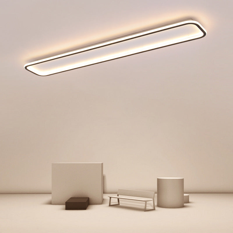 Minimalist Black LED Ceiling Light in Warm/White, Available in 3 Lengths