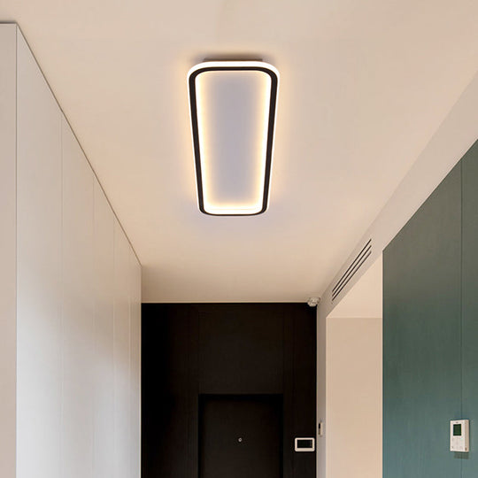 Minimalist Black LED Ceiling Light in Warm/White, Available in 3 Lengths