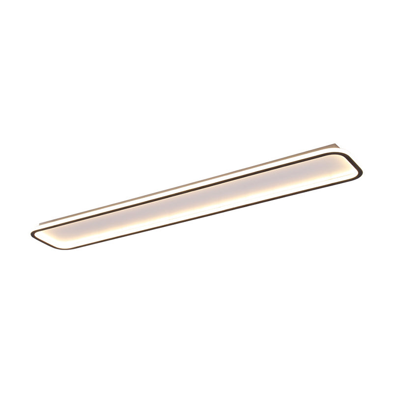 Minimalist Black LED Ceiling Light in Warm/White, Available in 3 Lengths