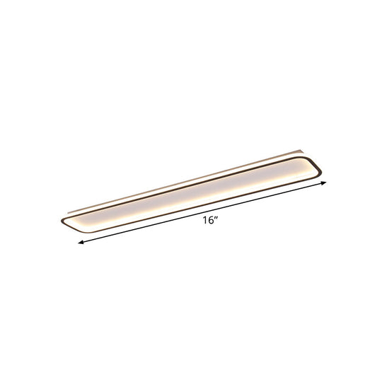 Minimalist Black Led Ceiling Light In Warm/White Available 3 Lengths