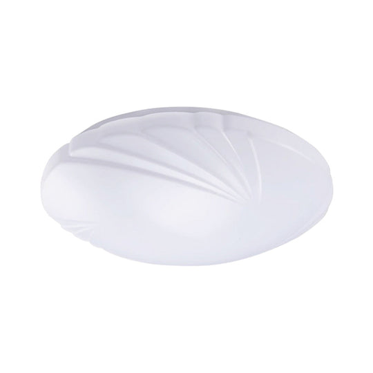 White Shell Shaped LED Ceiling Lamp in 3 Light Colors, Various Sizes