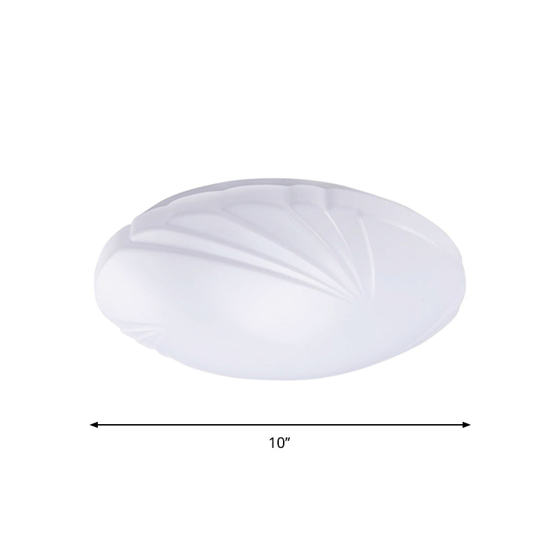 White Shell Shaped LED Ceiling Lamp in 3 Light Colors, Various Sizes