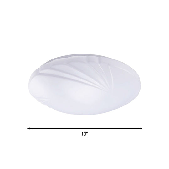 White Shell Shaped LED Ceiling Lamp in 3 Light Colors, Various Sizes