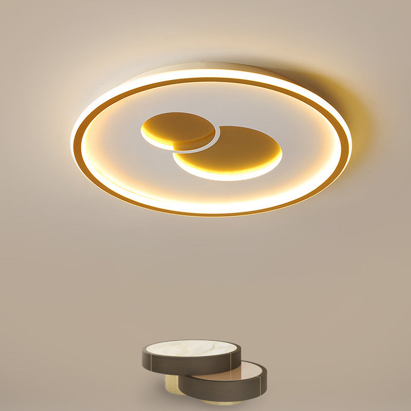 16"/19.5" Black/Gold LED Flushmount Ceiling Light with Simplicity Acrylic Design