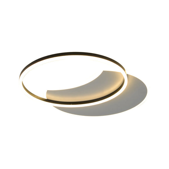 Plafonnier LED blanc moderne pour chambre à coucher avec lumière chaude/blanche