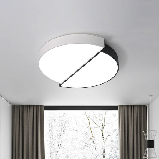 11/19/23 Nordic Acrylic Led Ceiling Lamp - Black-White Flush Mount For Bedroom