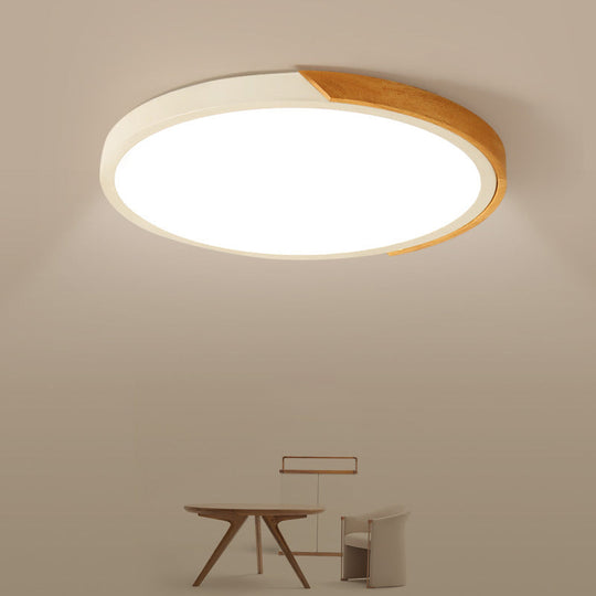 Modern Flush Mount Led Ceiling Light - Disc Shape | Available In Multiple Sizes And Finishes White /