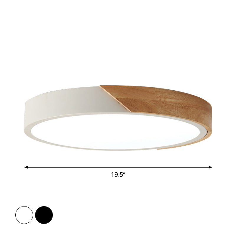 Modern Flush Mount LED Ceiling Light - Disc Shape | Available in Multiple Sizes and Finishes