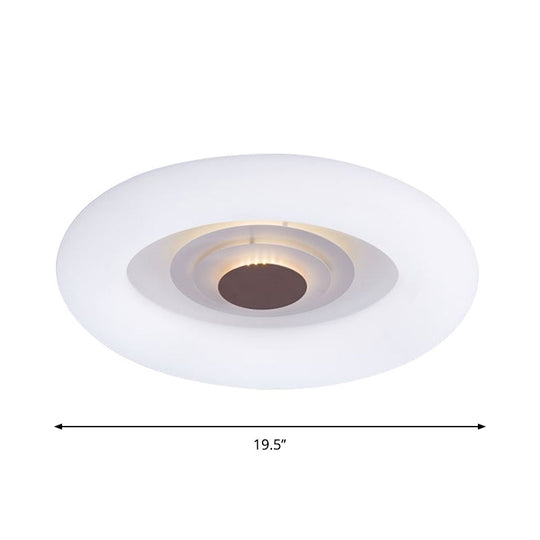 Contemporary Acrylic Led Ceiling Flush Mount Light For Living Room - Oval/Triangle/Round Shapes