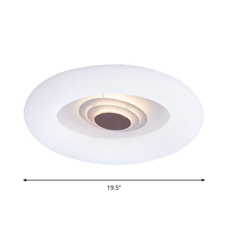 Contemporary Acrylic Led Ceiling Flush Mount Light For Living Room - Oval/Triangle/Round Shapes