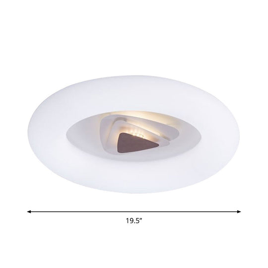 Contemporary Acrylic Led Ceiling Flush Mount Light For Living Room - Oval/Triangle/Round Shapes