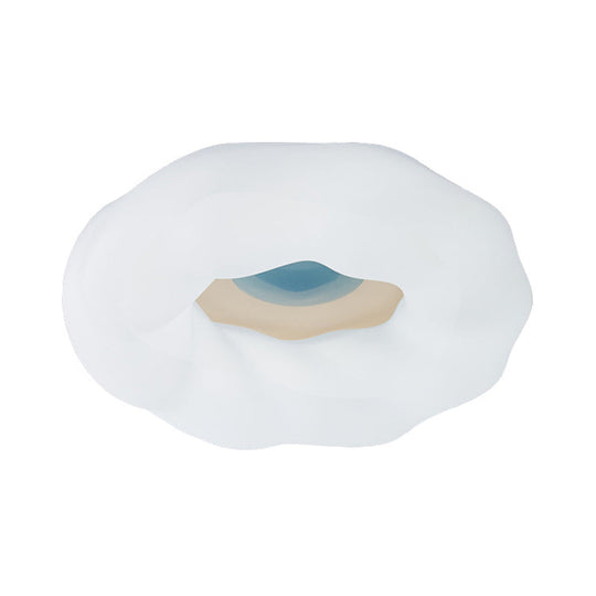 Cartoon Cloud LED Flush Mount Ceiling Light in White/Blue/Coffee - Acrylic Corridor Fixture
