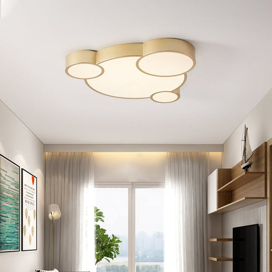 Gold Bubbling Flush-Mount Led Ceiling Lamp 18/21.5 For Bedroom / 18