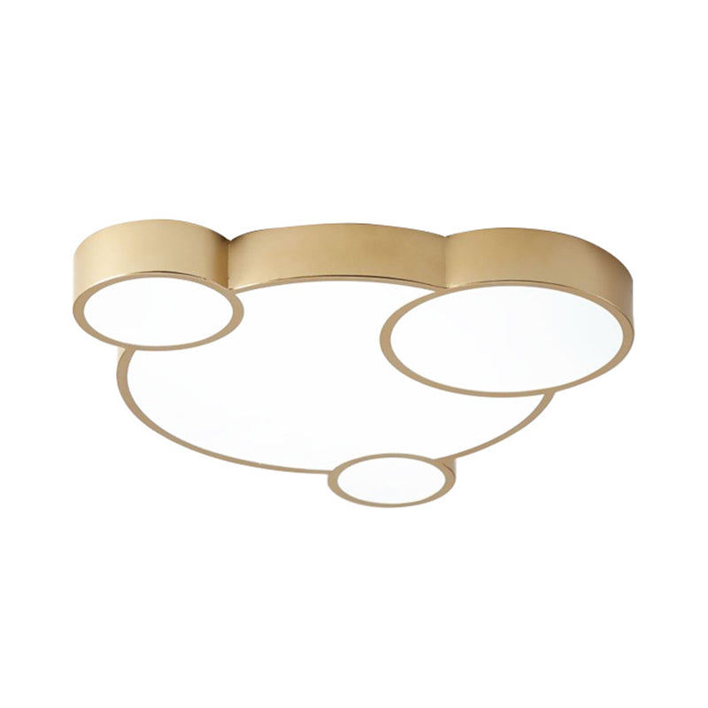 Gold Bubbling Flush-Mount LED Ceiling Lamp 18"/21.5" for Bedroom