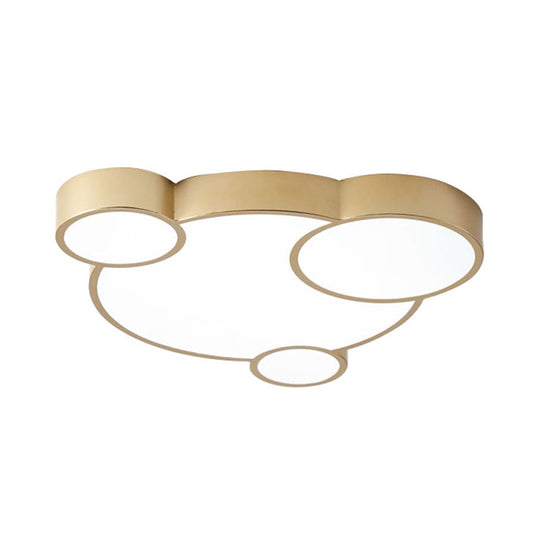 Gold Bubbling Flush-Mount Led Ceiling Lamp 18/21.5 For Bedroom