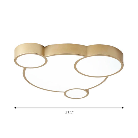 Gold Bubbling Flush-Mount LED Ceiling Lamp 18"/21.5" for Bedroom