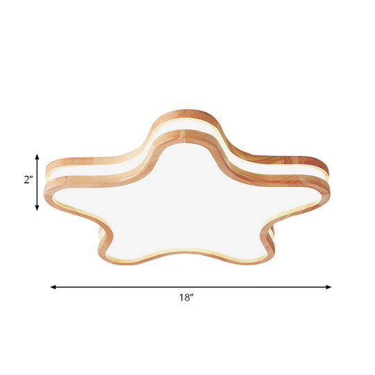 Nordic Style Acrylic White LED Ceiling Lamp for Kid's Bedroom - Sky Ceiling Mount Light