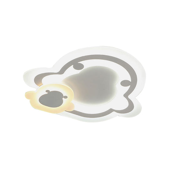 Sleek Flush Ceiling Mount Light - Acrylic White Finish, Ideal for Adult Bedroom