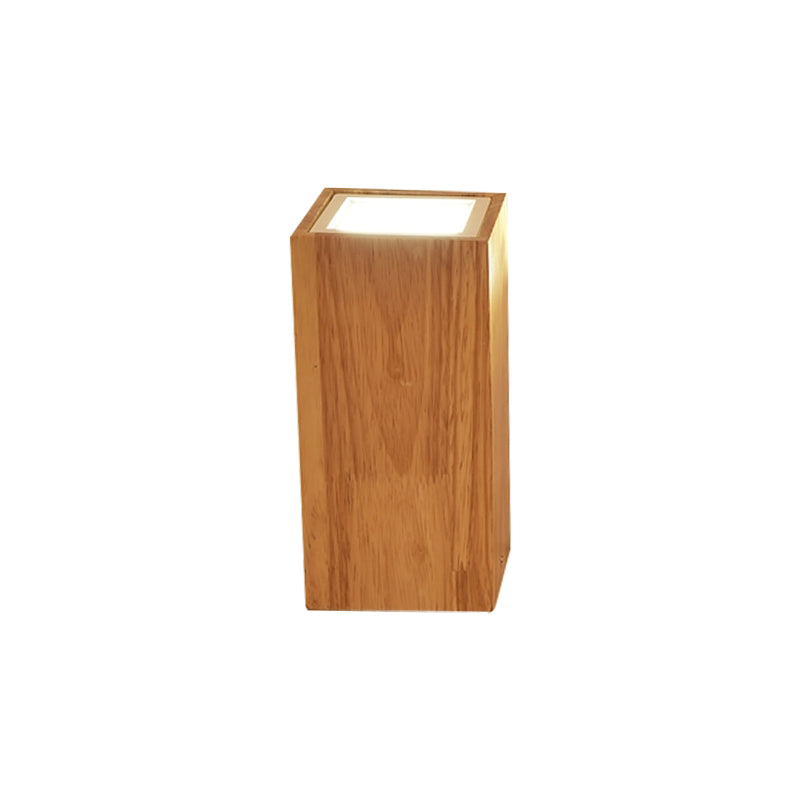 Mini plafonnier de couloir en bois à encastrer nordique - Rond/carré, LED, beige, 4"/6"/8"H